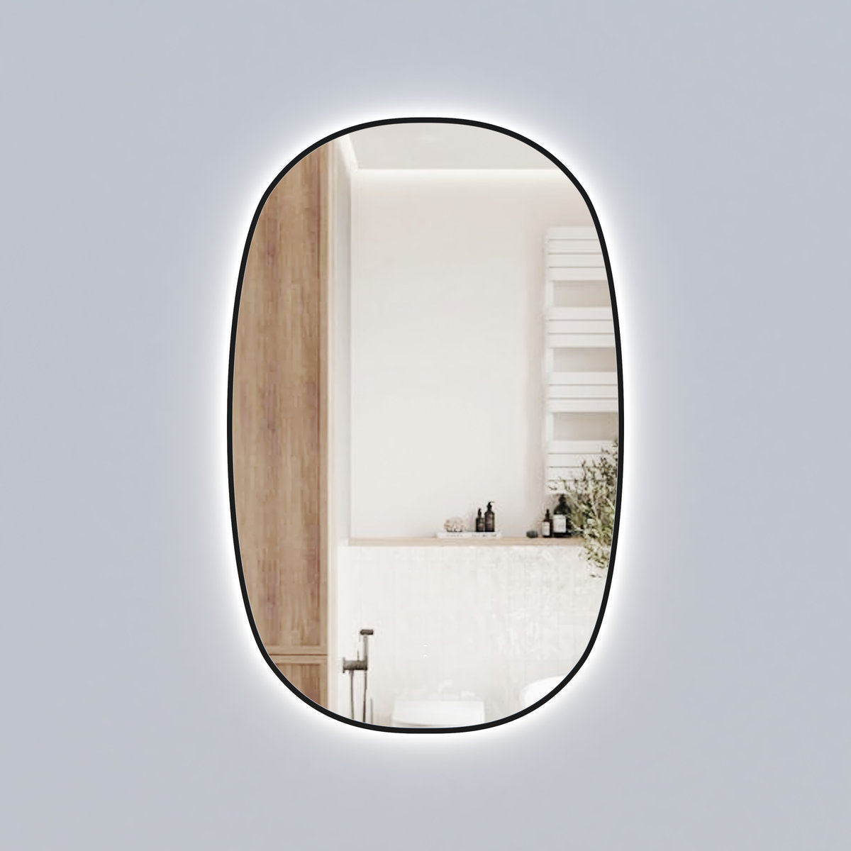 Aulic Valmont Vertical 580*900*30mm LED Mirror- Matte Black