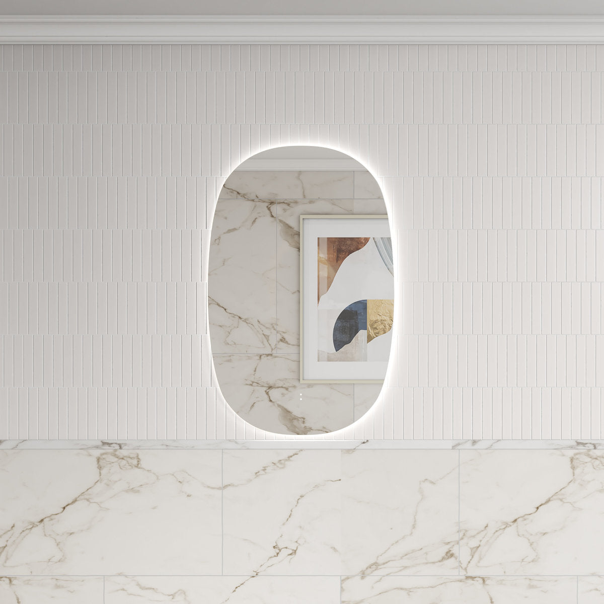 Aulic Valmont Vertical 580*900*30mm LED Mirror- Frameless