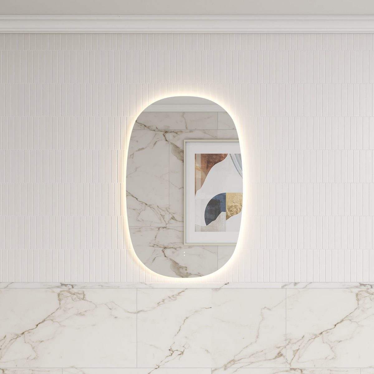 Aulic Valmont Vertical 580*900*30mm LED Mirror- Frameless