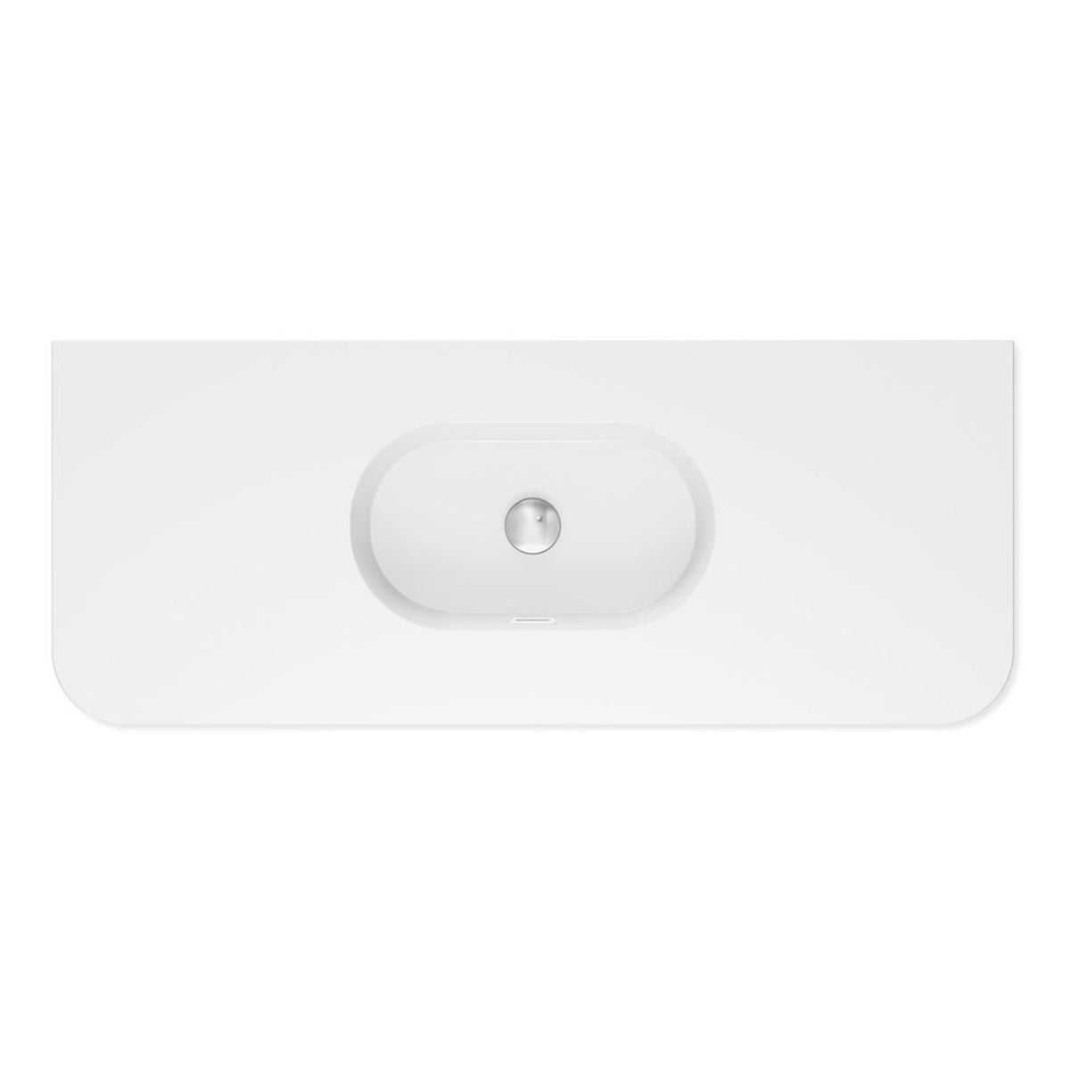 Fienza Lola Gloss Full Depth Curved Ceramic Basin Top 1200mm, No Taphole