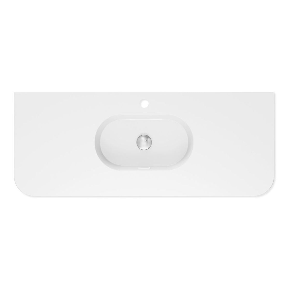 Fienza Lola Gloss Full Depth Curved Ceramic Basin Top 1200mm, 1 Taphole