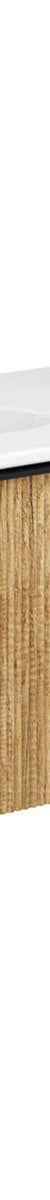 Fienza Lola Minka Curved Scandi Oak 1500 Wall-Hung Vanity - 1 Taphole