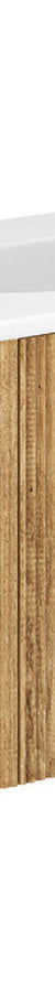 Fienza Lola Minka Curved Scandi Oak 750 Wall-Hung Vanity - 1 Taphole
