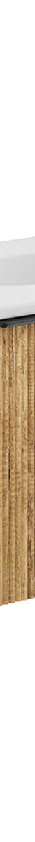 Fienza Lola Matte Minka Curved Scandi Oak 1200 Wall-Hung Vanity - 1 Taphole