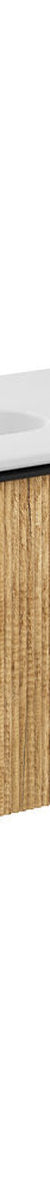 Fienza Lola Matte Minka Curved Scandi Oak 1500 Wall-Hung Vanity - 1 Taphole