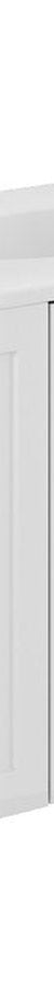 Fienza Lola Matte Mila Curved Satin White 750 Wall-Hung Vanity - 1 Taphole