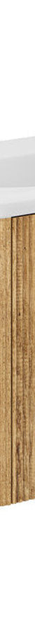 Fienza Lola Matte Minka Curved Scandi Oak 750 Wall-Hung Vanity - 1 Taphole