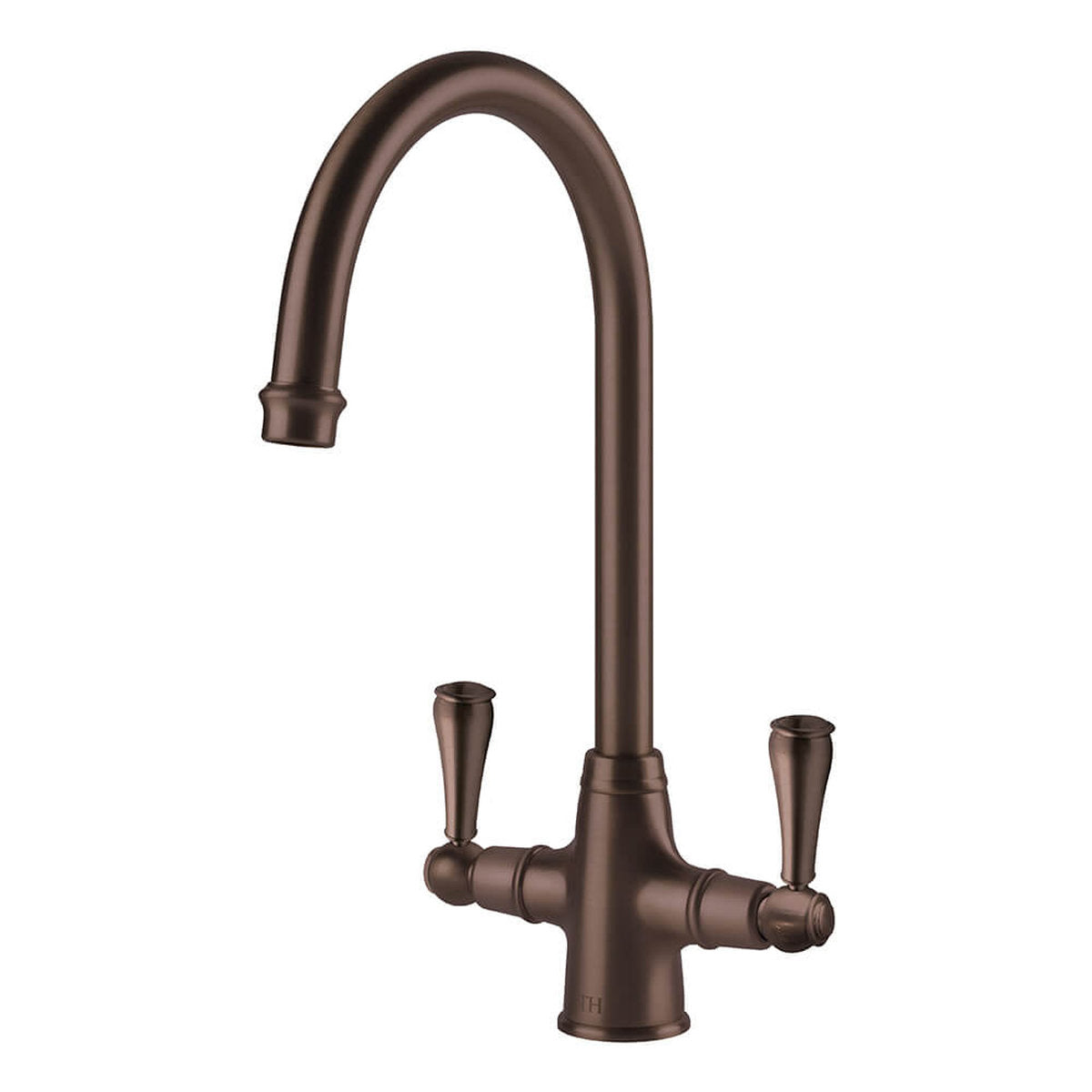Turner Hastings Ludlow Double Mixer Tap with Metal Handle - English Bronze