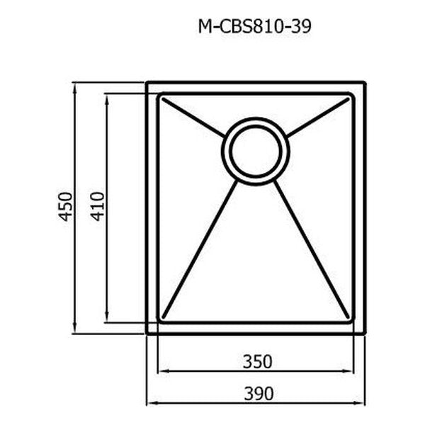 Otti Axon Sink 390X450X220X1.2 Sink
