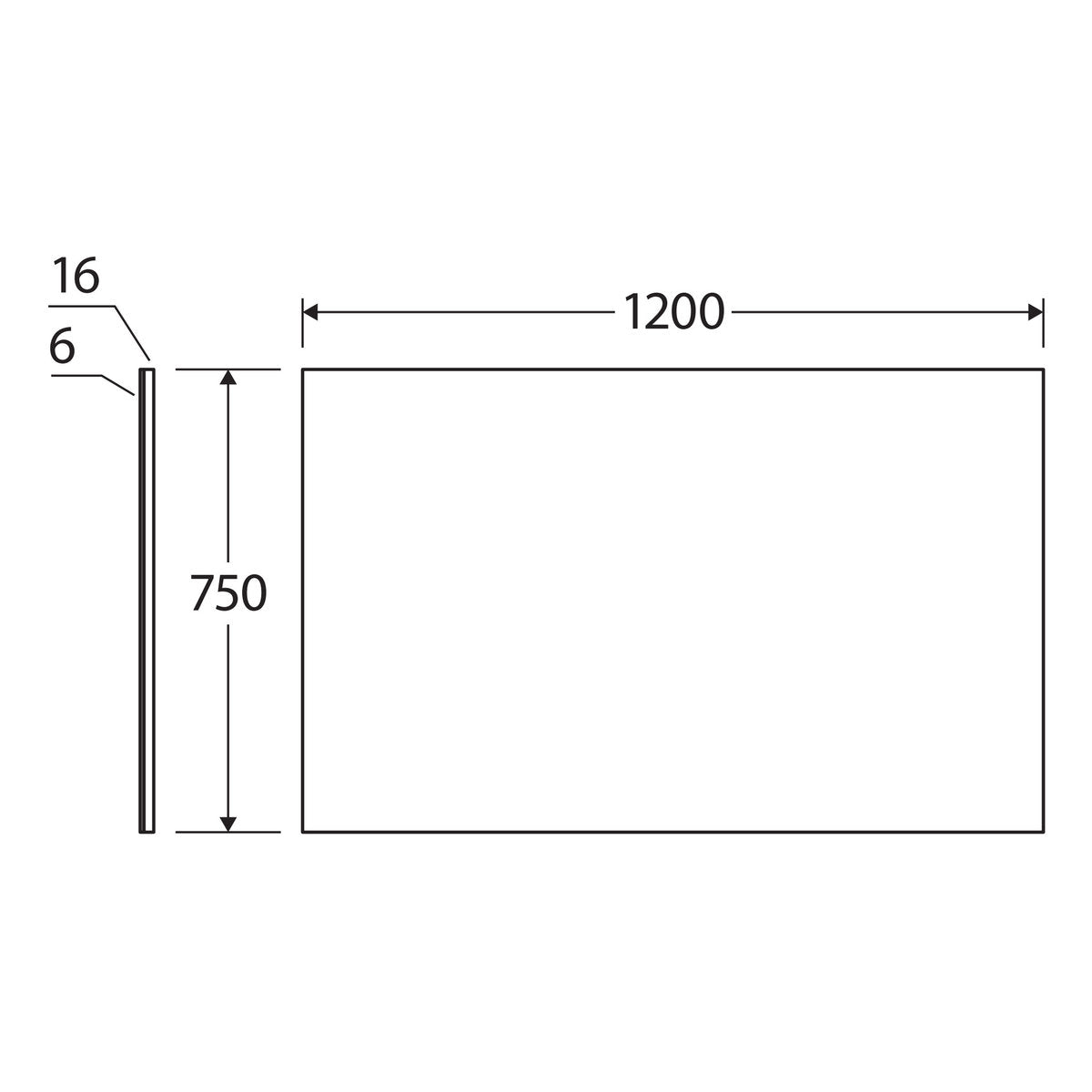 Fienza Aluca Mirror 1200x750mm