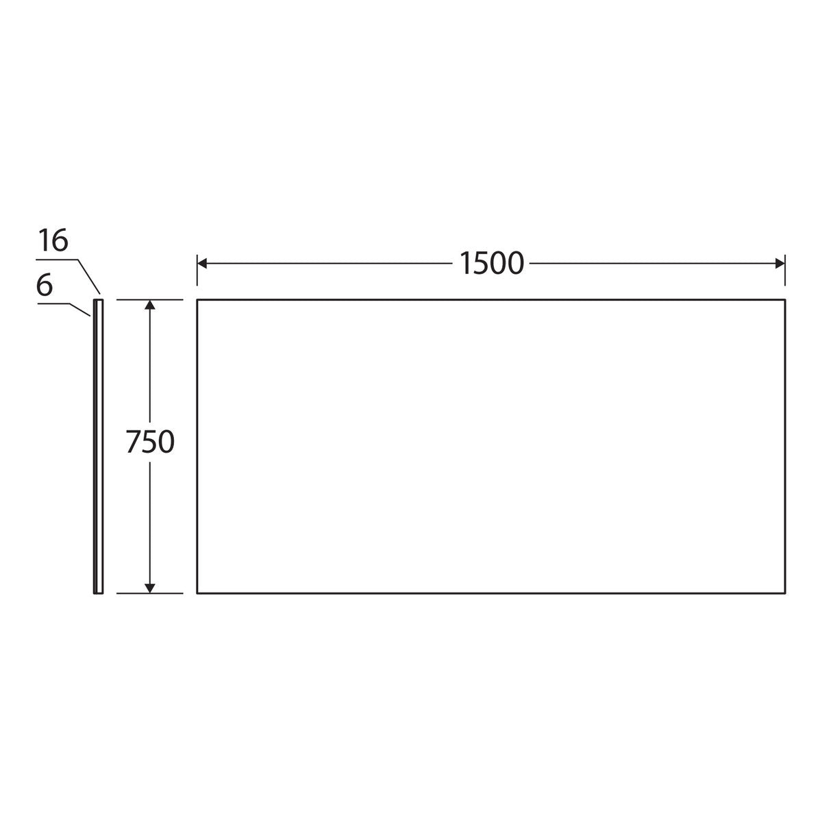 Fienza Aluca Mirror 1500x750mm