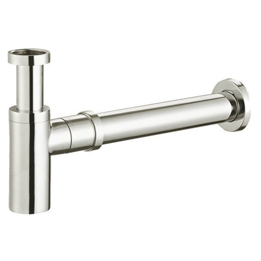 Otti Bottle Trap Round Brushed Nickel 32/40mm Waste, 40mm Connection