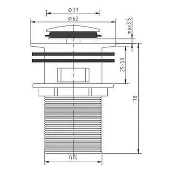 Otti Basin 32mm Chrome Pop Up Waste with Overflow