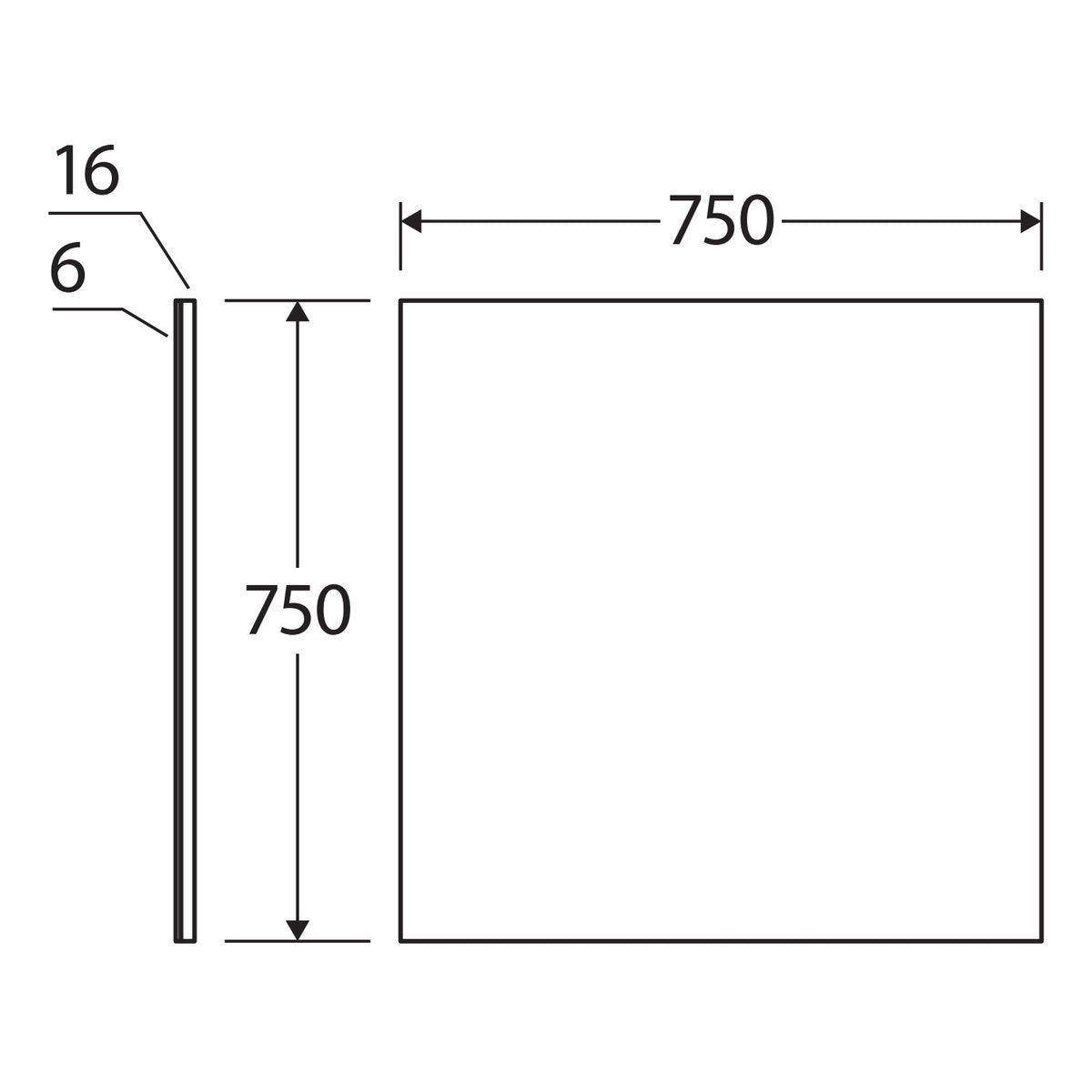 Fienza Aluca Mirror 750x750mm