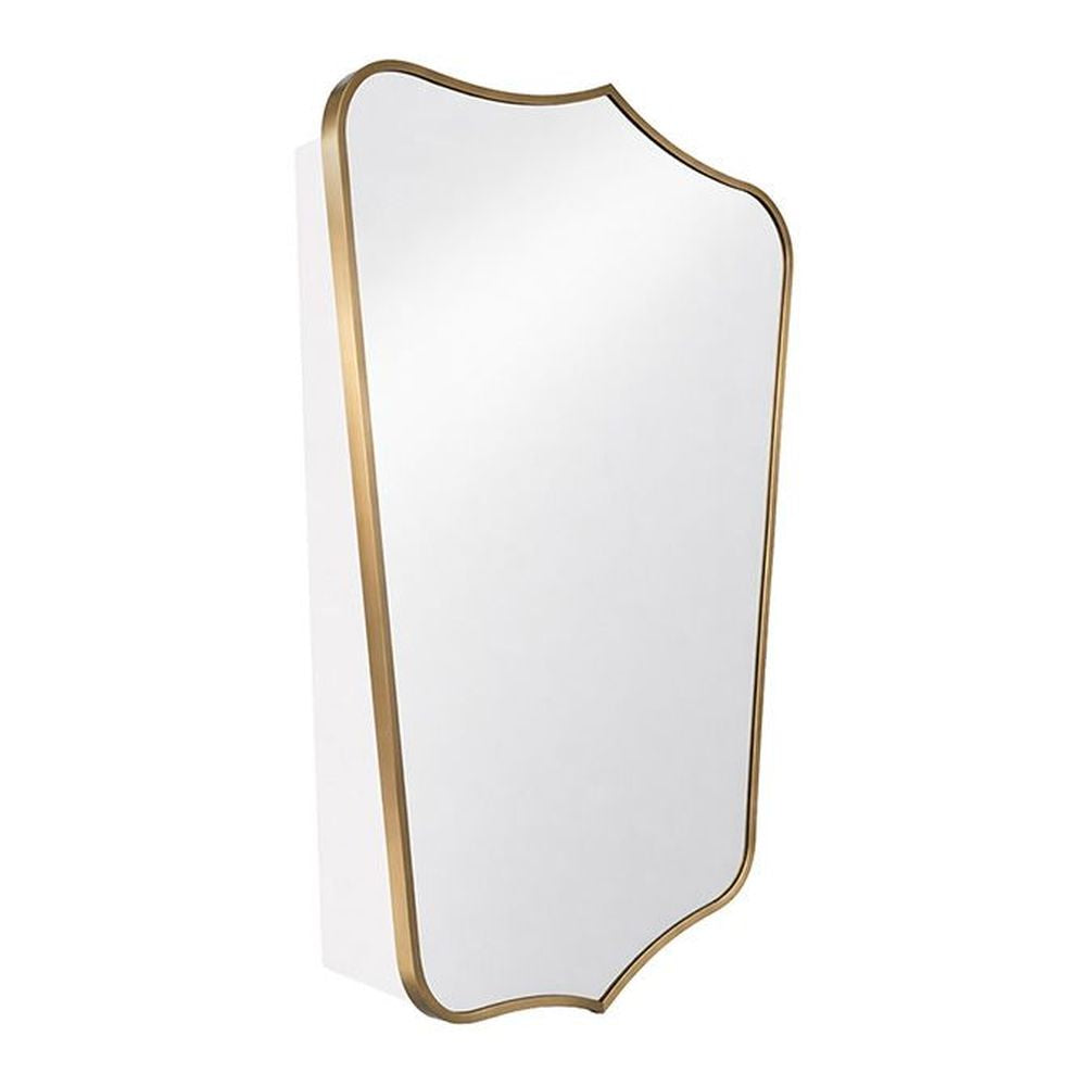 Mayer Shield Mirror 80x50 Shaving Cabinet - Brushed Brass