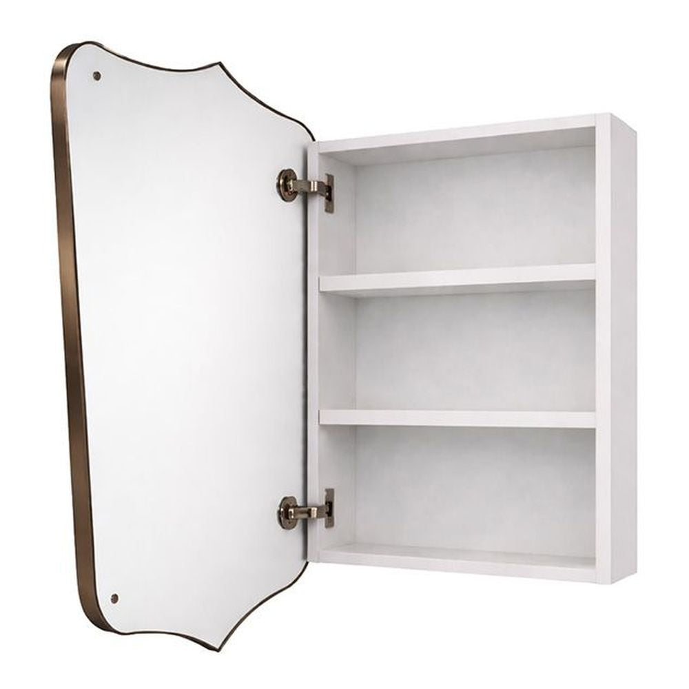 Mayer Shield Mirror 80x50 Shaving Cabinet - English Bronze
