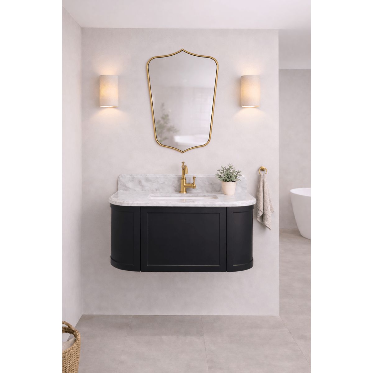 Turner Hastings Mayer Shield Mirror 80x50 - Brushed Brass