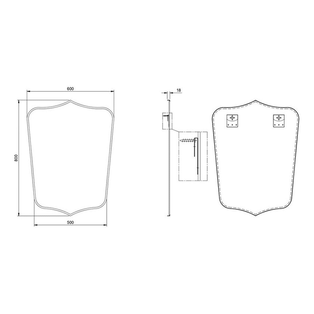 Turner Hastings Mayer Shield Mirror 80x50 - Brushed Brass