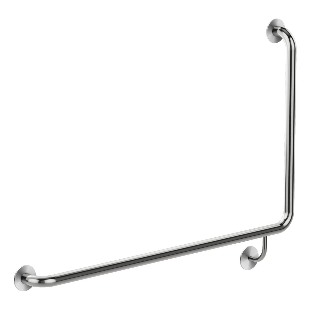 Meir Care Range 90 Degree Left Side Grab Rail 600Mm, Brushed Nickel