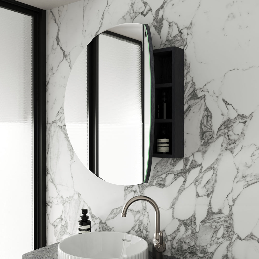 Fienza Marlowe Round Mirror Cabinet, 800 x 800mm