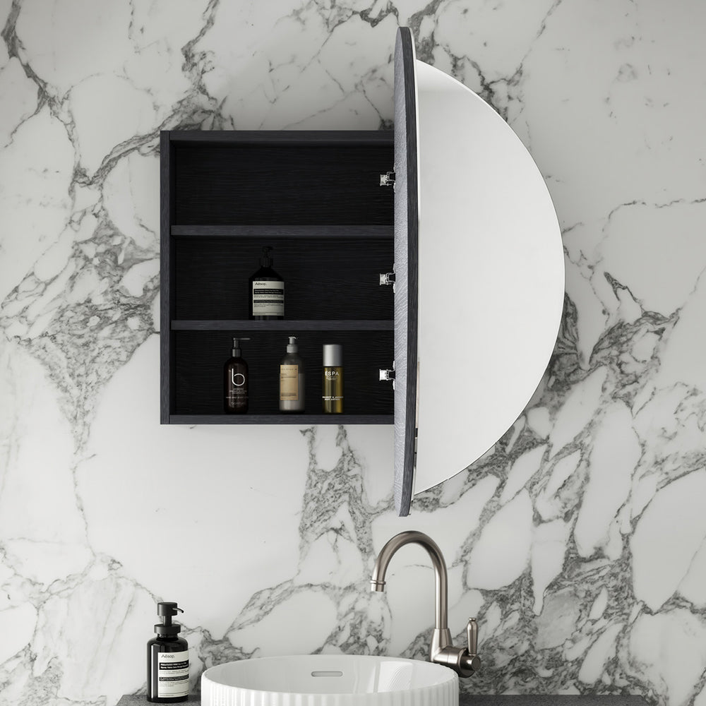 Fienza Marlowe Round Mirror Cabinet, 800 x 800mm