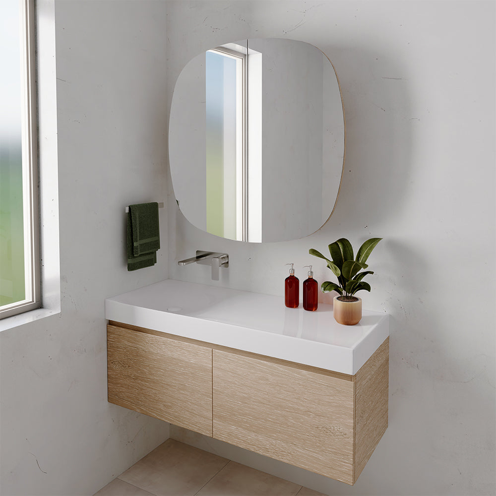 Fienza Marlowe Squircle Mirror Cabinet, 900 x 900mm