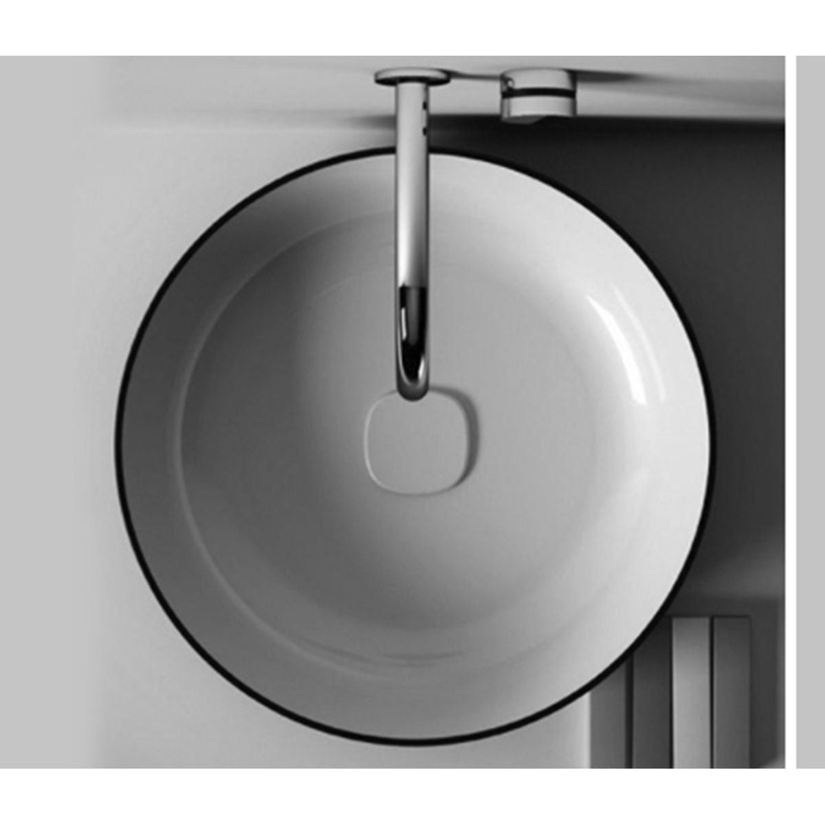Studio Bagno Metamorfosi 1 Black & White Bench Basin