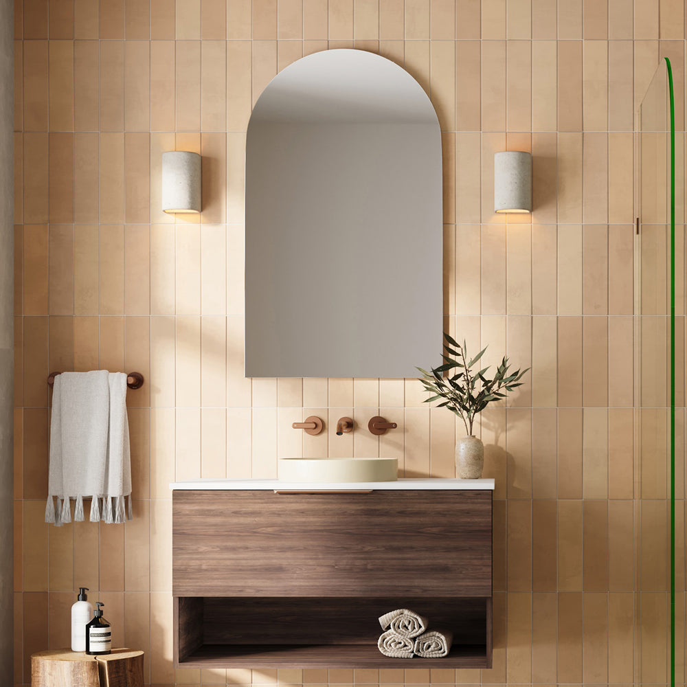 Fienza Marlowe Arch Mirror with Edge, 600 x 1000mm