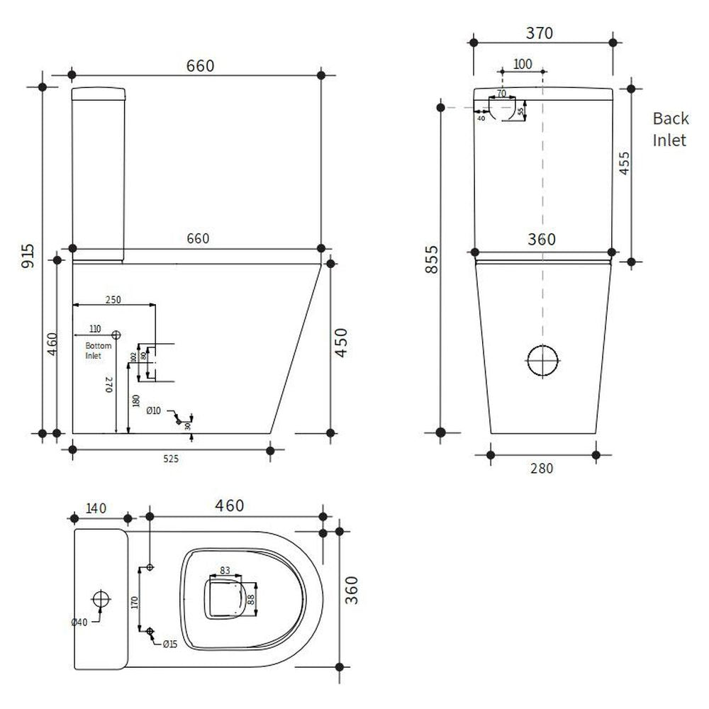 Studio Bagno Manhattan Hi Line Suite Bottom Inlet - Complete