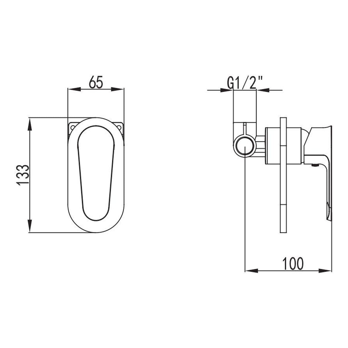 Studio Bagno Mia Shower/Bath Mixer - Chrome