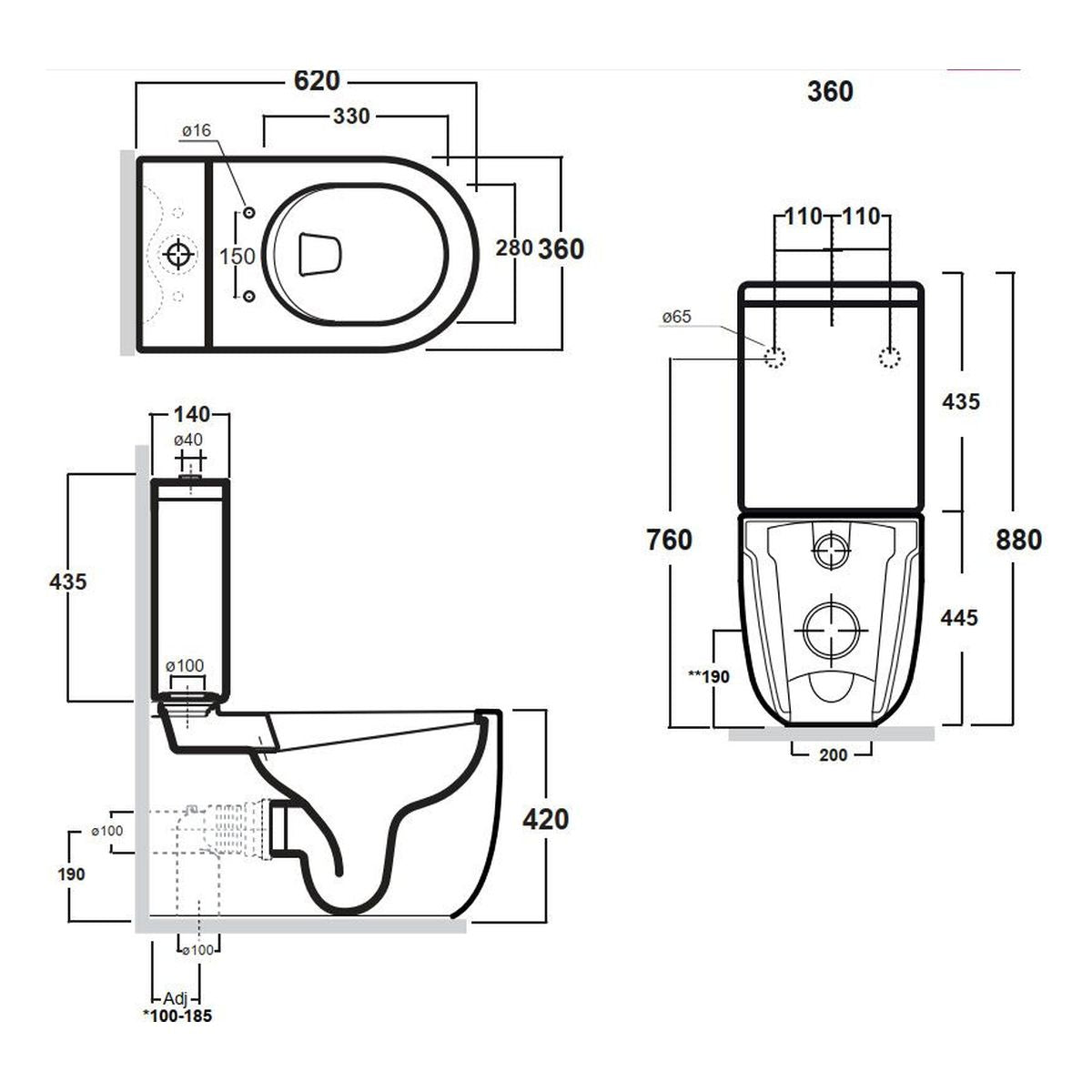 Studio Bagno Milady Rimless Suite Complete