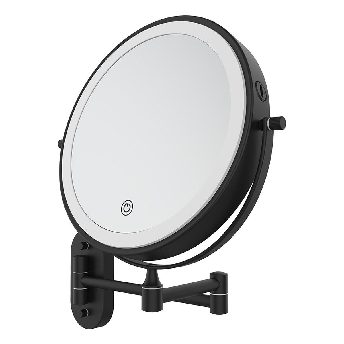 Fienza Swivel Led Magnifying Mirror, Matte Black