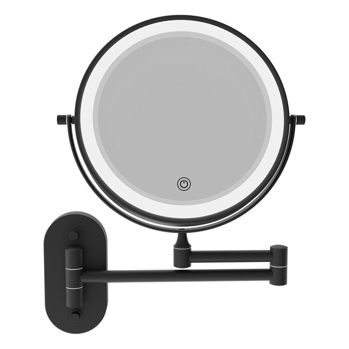 Fienza Swivel Led Magnifying Mirror, Matte Black