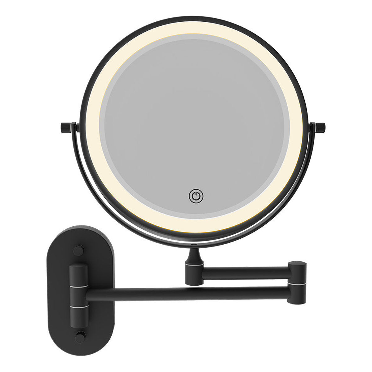 Fienza Swivel Led Magnifying Mirror, Matte Black