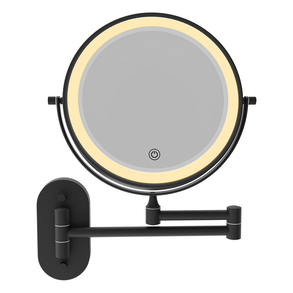Fienza Swivel Led Magnifying Mirror, Matte Black