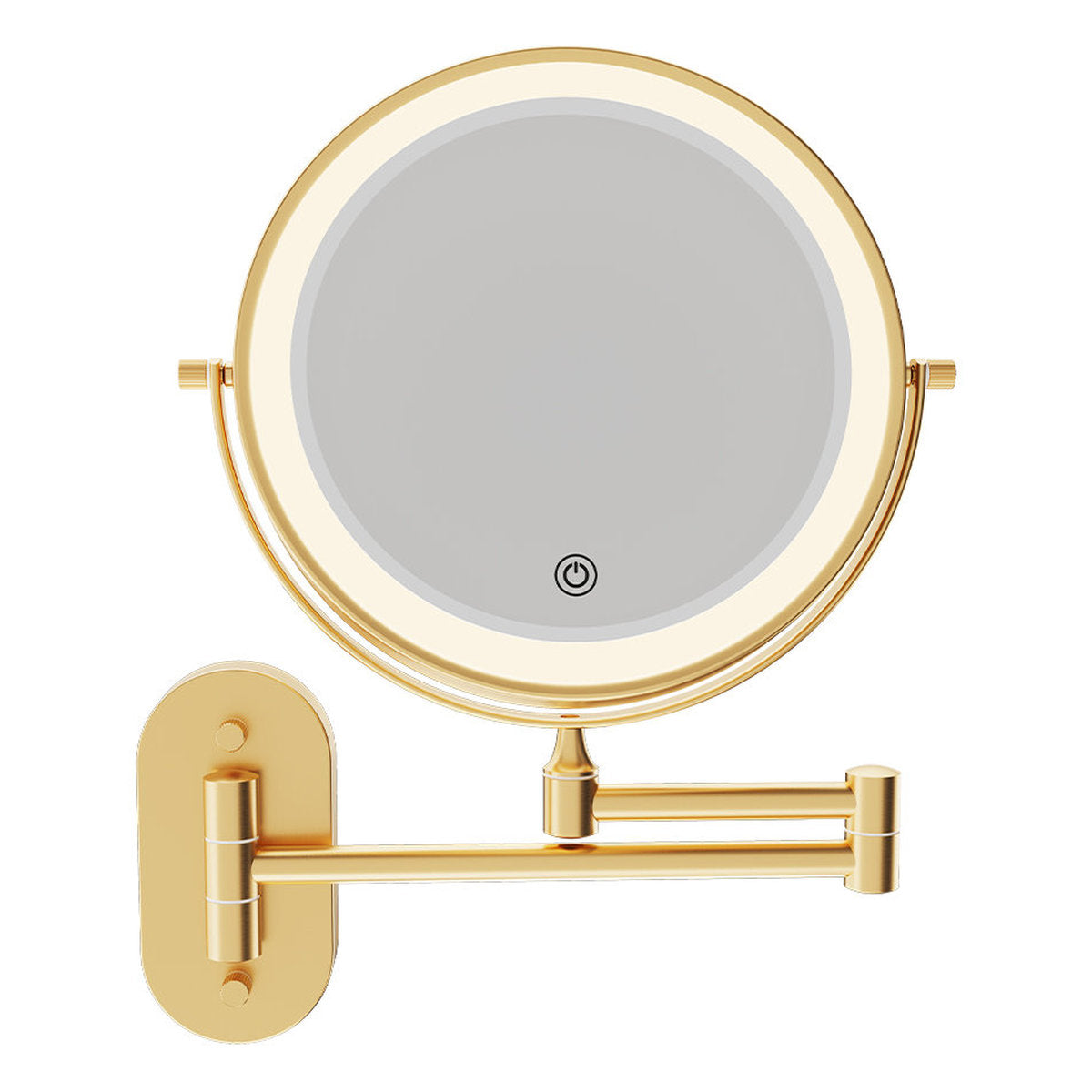 Fienza Swivel Led Magnifying Mirror, Urban Brass