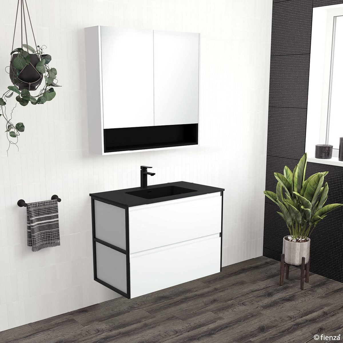Fienza Amato Matte Black Frame Side Panel Kit