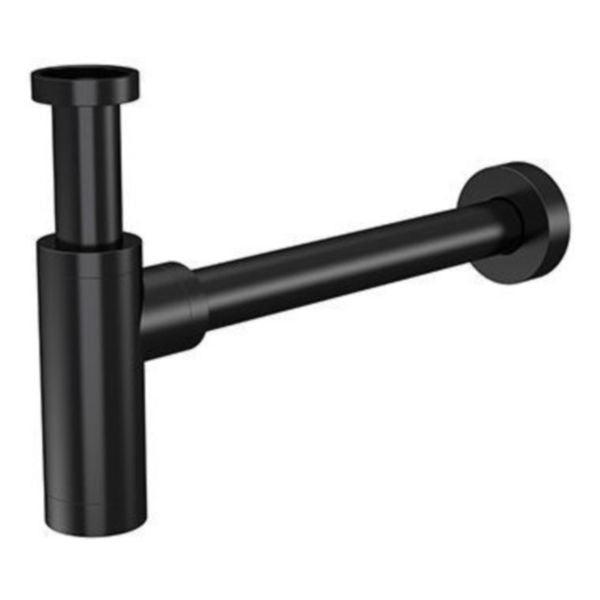 Meir Round Bottle Trap For 32mm Basin Waste And 32mm Waste Pipe With 40mm Adapter, Matte Black