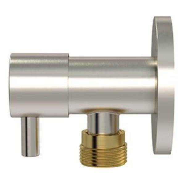 Meir Round Mini Stop Cistern Tap, Brushed Nickel