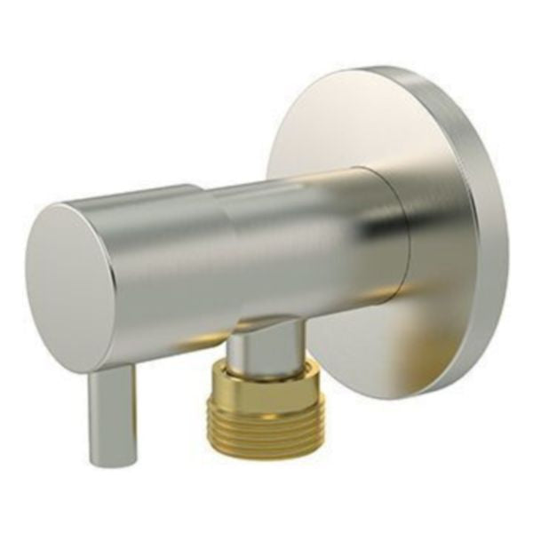 Meir Round Mini Stop Cistern Tap, Brushed Nickel