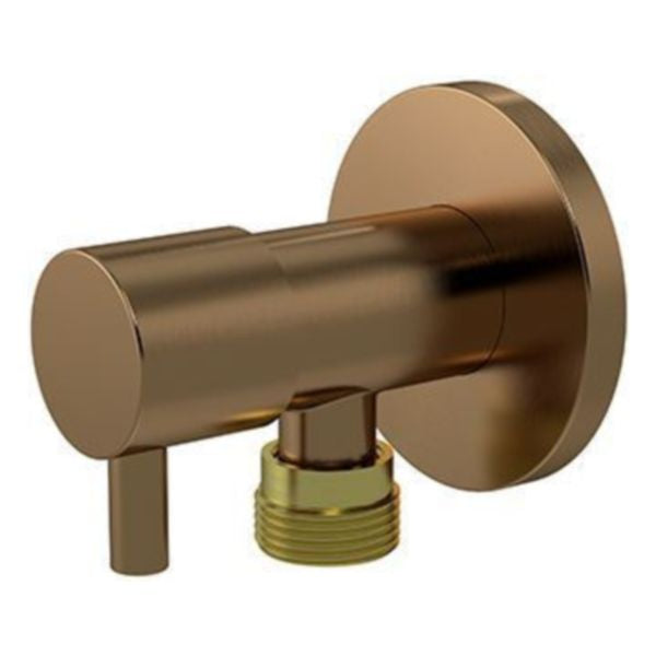 Meir Round Mini Stop Cistern Tap, Lustre Bronze
