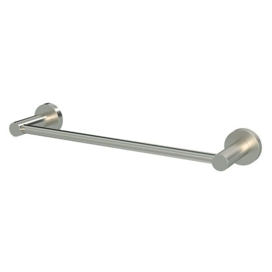 Meir Round Single Towel Rail 300mm, Brushed Nickel