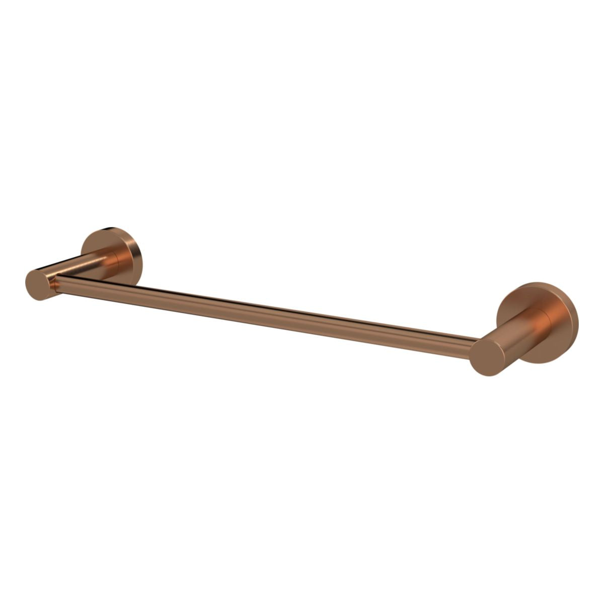 Meir Round Single Towel Rail 300mm, Lustre Bronze