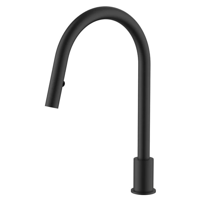 Meir Kitchen Hob Spout With Pull Out Nozzle Matte Black