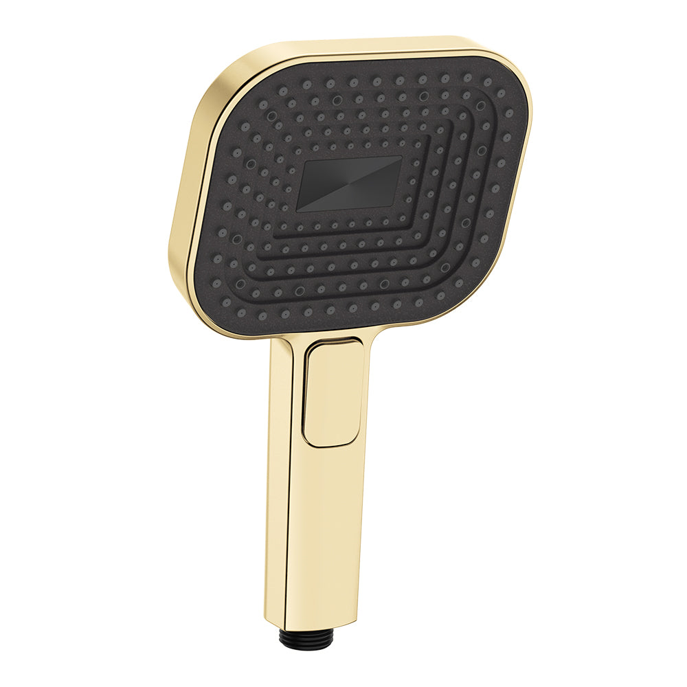Fienza Kuro Hand Shower Head, Soft Square, Urban Brass