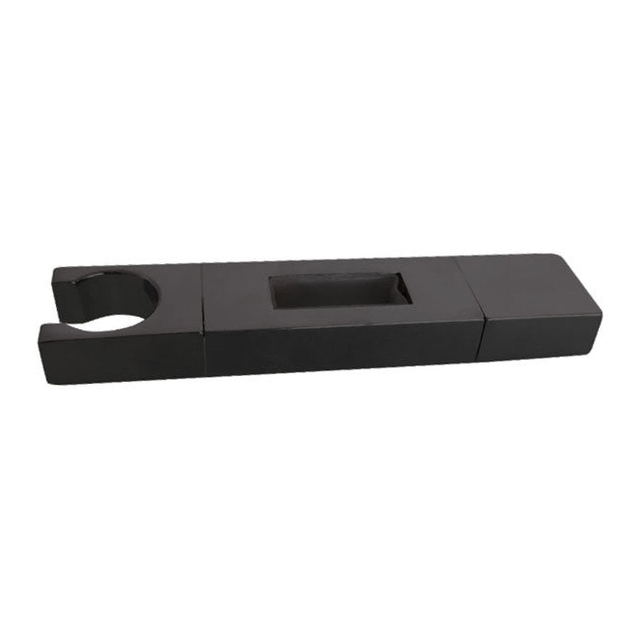 Fienza Square Matte Black Slider - To Suit 30x10mm Rail