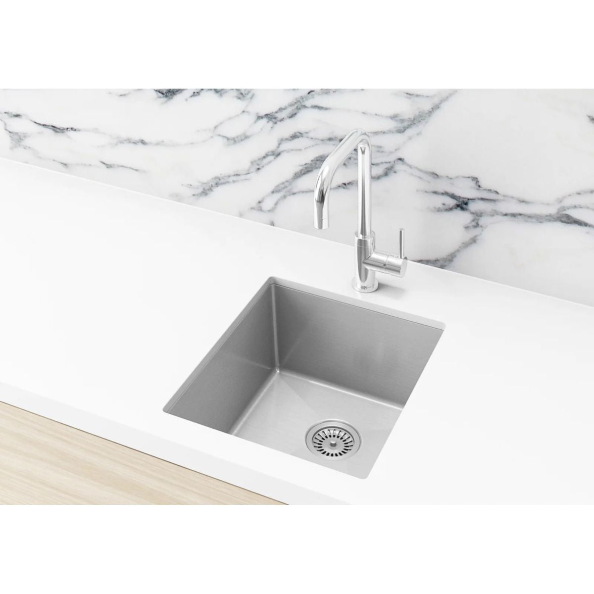 Meir Lavello Sink Strainer And Waste Plug Basket With Stopper, Brushed Nickel