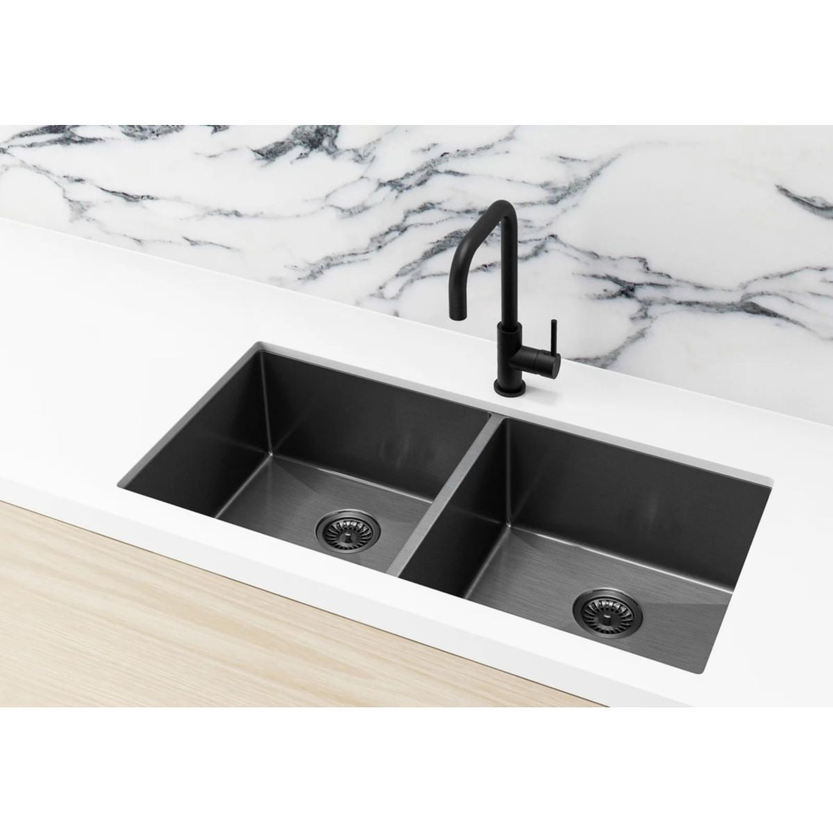 Meir Lavello Sink Strainer And Waste Plug Basket With Stopper, Shadow