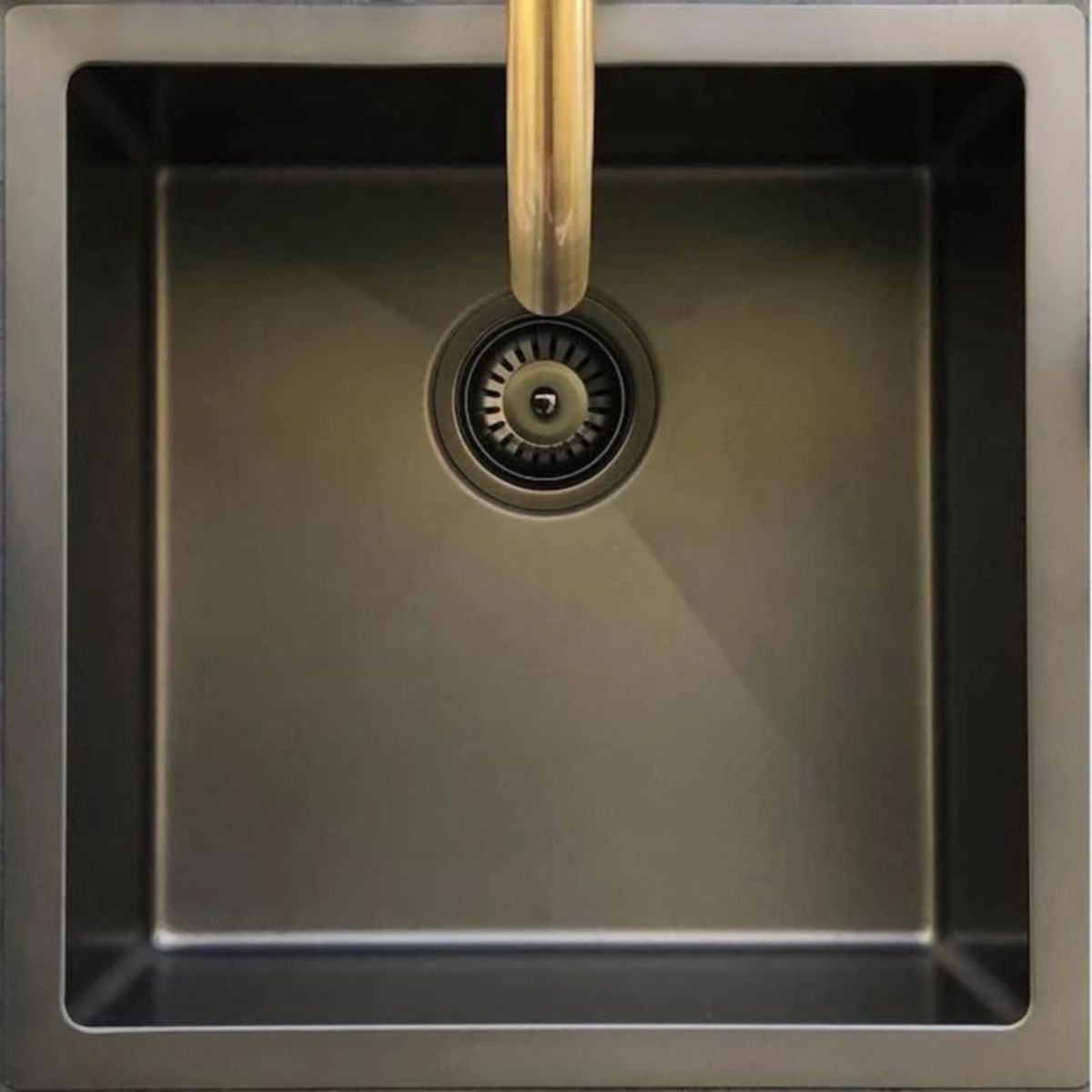 Meir Lavello Sink Strainer And Waste Plug Basket With Stopper, Shadow