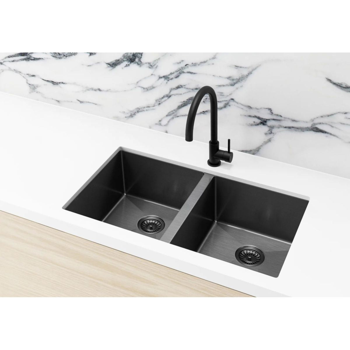 Meir Lavello Sink Strainer And Waste Plug Basket With Stopper, Shadow
